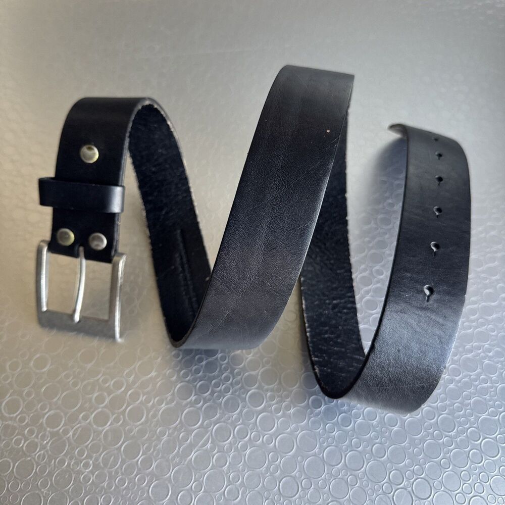 Rock & Republic Black Leather Belt Mens Casual Utility Y2K Rock - Size XL 40 42